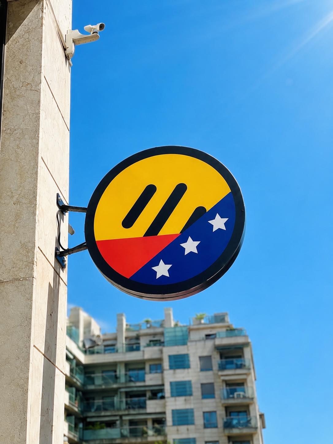 Rótulo circular Matampé instalado por Yoka Rótulos